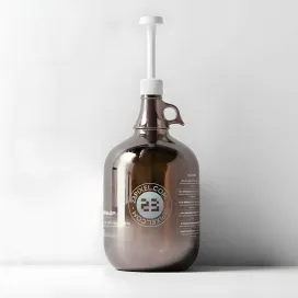 Amber Glass Gallon Pump Bottle 05